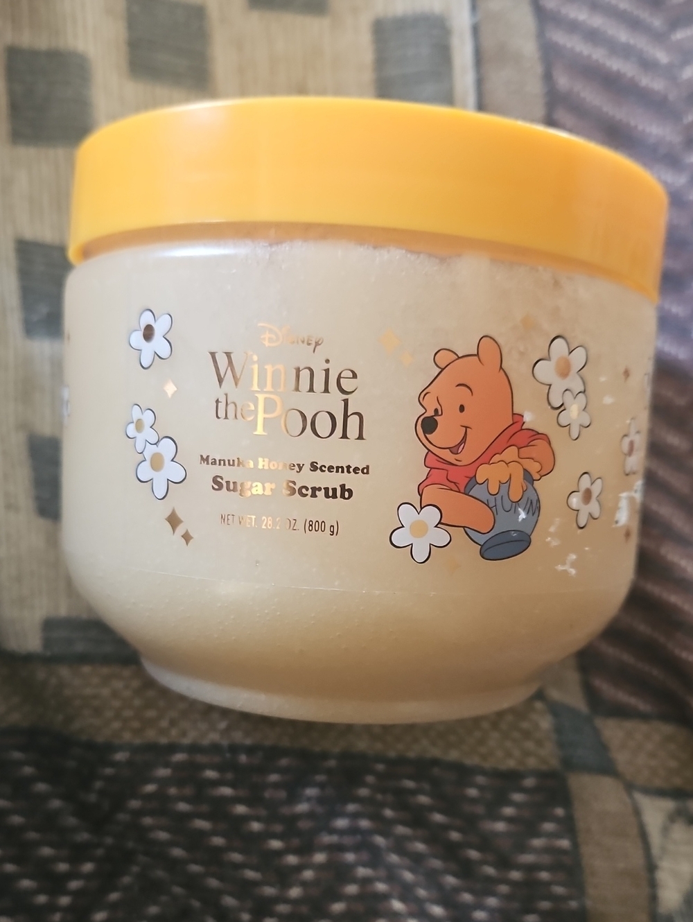Disney Winnie the Pooh Honey Sugar Scrub Jar - Yellow, Cream
